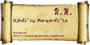 Ujházy Margaréta névjegykártya